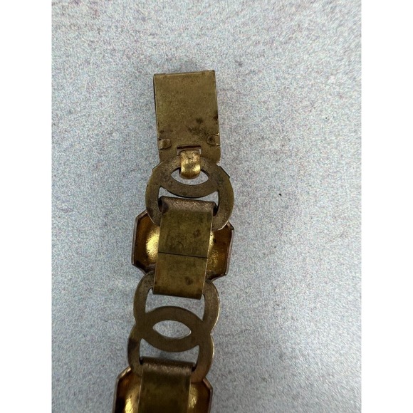 Women's Fashion‎ Jewelry Exquisite Gold Bronze-Tone Chain Link Bracelet - 19.5" - Picture 6 of 13